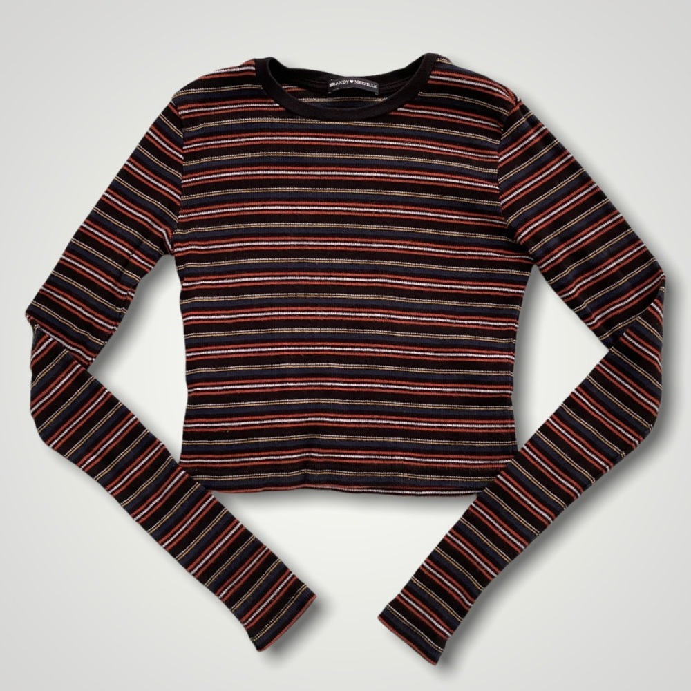 ❗️SOLD❗️Brandy Melville Santana Top, Striped Long Sleeve